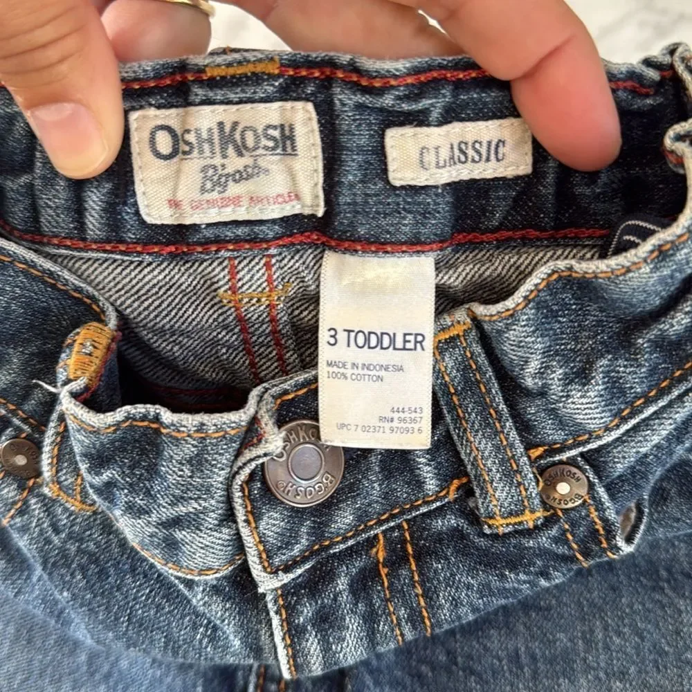 Y2K Vintage OshKosh Carpenter Wide Leg Jeans Sz 3T